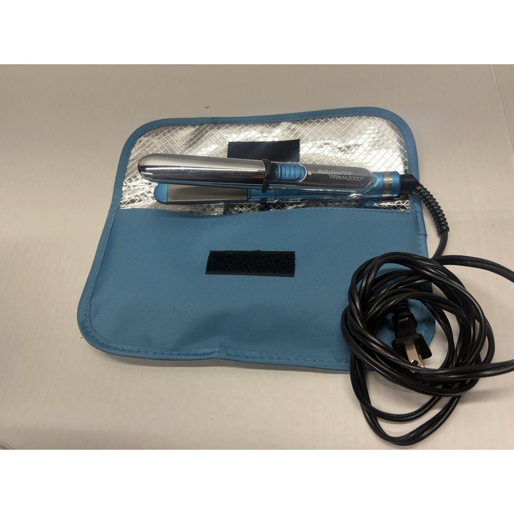 BaByliss PRO Nano Titanium Prima2000 3/4" Mini Flat Iron Hair Straightener EUC